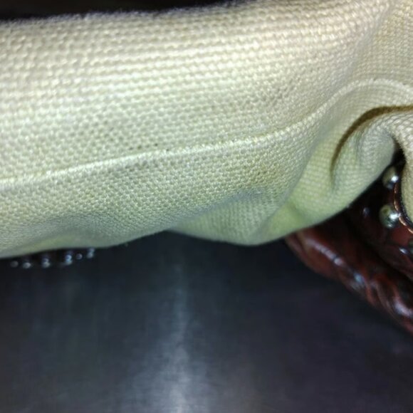 DDD Triple D Women's Purse Bag Canvas Cross Design Studded 10 in Long X 12 Width - Picture 11 of 11